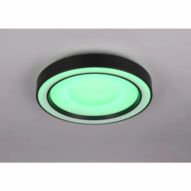 Luminaires Reality Arco Plafonnier LED Noir, 1 lumière, Télécommandes, Changeur de couleurs* Éclairage Led