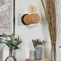 Lampes Industrielles-hofstein Argea Applique murale, Spot mural Gris, Écru, 1 lumière