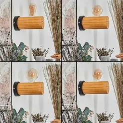 Luminaires Scandinaves-hofstein Argea Applique murale, Spot mural Écru, Noir, 1 lumière