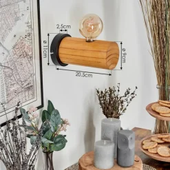 Luminaires Scandinaves-hofstein Argea Applique murale, Spot mural Écru, Noir, 1 lumière