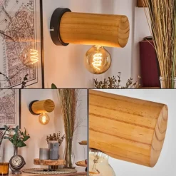 Luminaires Scandinaves-hofstein Argea Applique murale, Spot mural Écru, Noir, 1 lumière