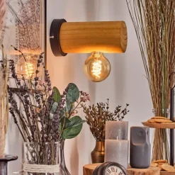 Luminaires Scandinaves-hofstein Argea Applique murale, Spot mural Écru, Noir, 1 lumière