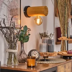 Luminaires Scandinaves-hofstein Argea Applique murale, Spot mural Écru, Noir, 1 lumière