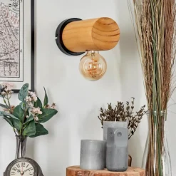 Luminaires Scandinaves-hofstein Argea Applique murale, Spot mural Écru, Noir, 1 lumière