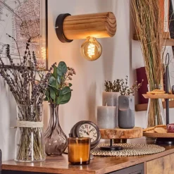 Luminaires Scandinaves-hofstein Argea Applique murale, Spot mural Écru, Noir, 1 lumière