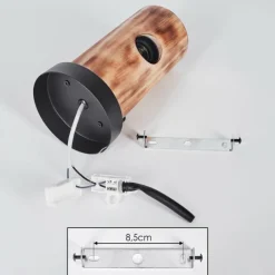 Luminaires Scandinaves-hofstein Argea Applique murale, Spot mural Brun foncé, Écru, Noir, 1 lumière