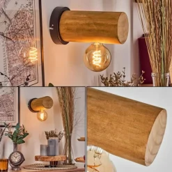 Lampes Industrielles-hofstein Argea Applique murale, Spot mural Brun, Écru, Noir, 1 lumière