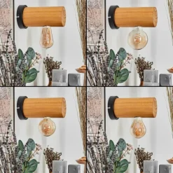 Lampes Industrielles-hofstein Argea Applique murale, Spot mural Brun, Écru, Noir, 1 lumière