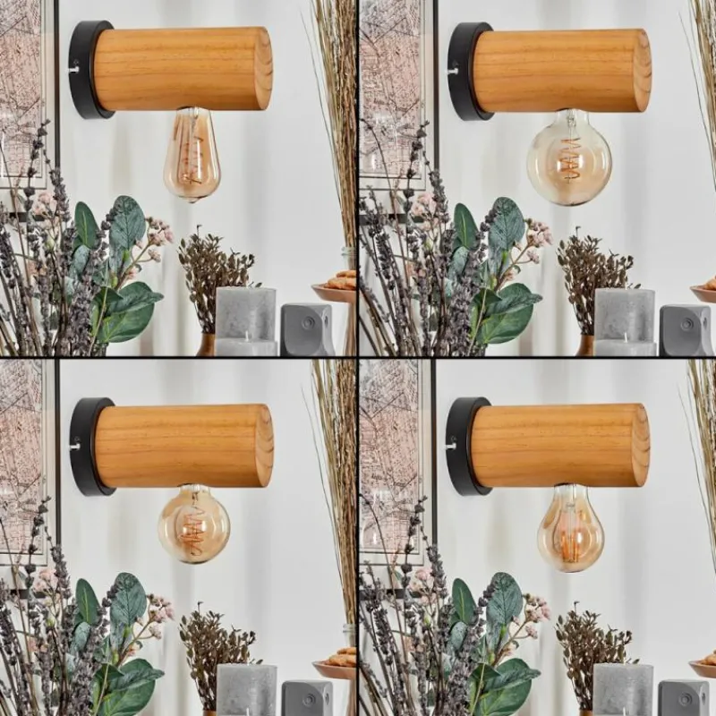 Lampes Industrielles-hofstein Argea Applique murale, Spot mural Brun, Écru, Noir, 1 lumière