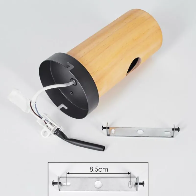 Lampes Industrielles-hofstein Argea Applique murale, Spot mural Brun, Écru, Noir, 1 lumière