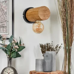 Lampes Industrielles-hofstein Argea Applique murale, Spot mural Brun, Écru, Noir, 1 lumière