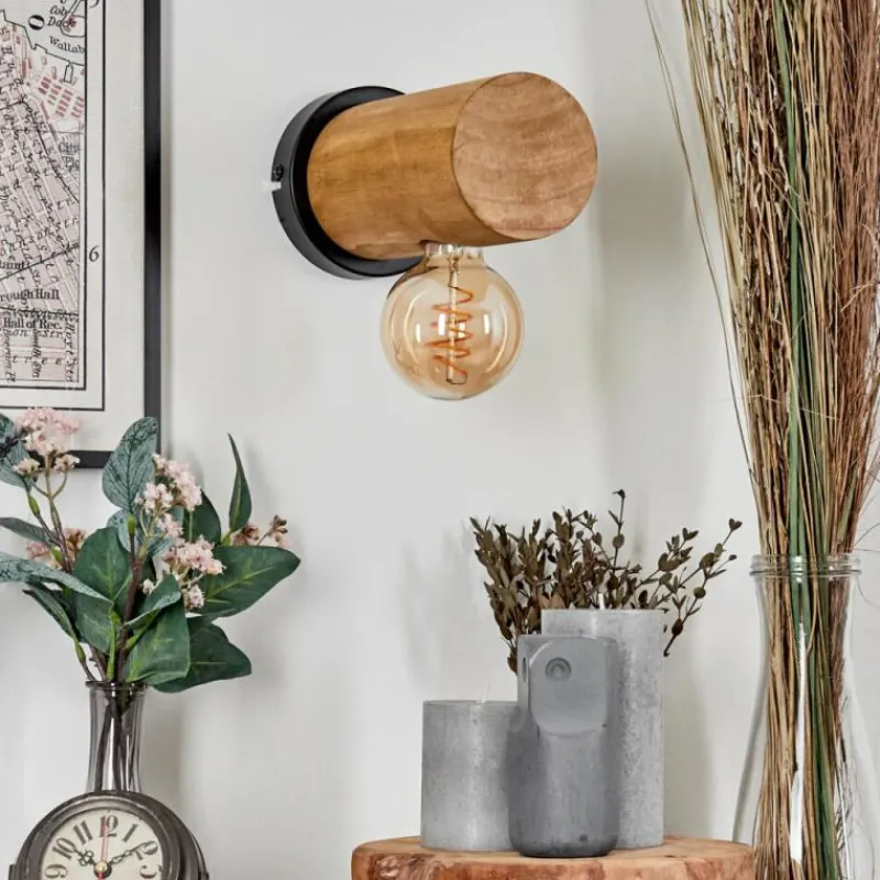 Lampes Industrielles-hofstein Argea Applique murale, Spot mural Brun, Écru, Noir, 1 lumière