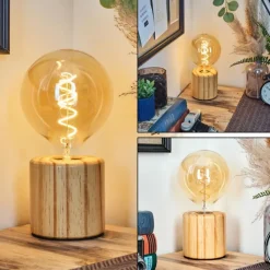 Luminaires Scandinaves-hofstein Argea Lampe à poser Écru, Noir, 1 lumière