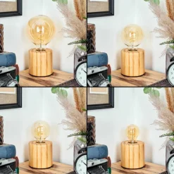 Luminaires Scandinaves-hofstein Argea Lampe à poser Écru, Noir, 1 lumière