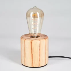 Luminaires Scandinaves-hofstein Argea Lampe de bureau, Lampe à poser Écru, Noir, 1 lumière