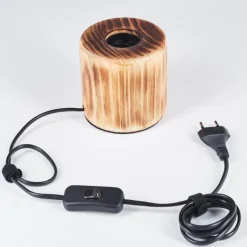 Luminaires Scandinaves-hofstein Argea Lampe de bureau, Lampe à poser Écru, Noir, 1 lumière