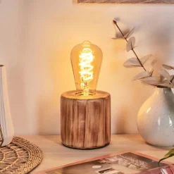 Luminaires Scandinaves-hofstein Argea Lampe de bureau, Lampe à poser Écru, Noir, 1 lumière