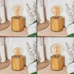 Luminaires Scandinaves-hofstein Argea Lampe de bureau, Lampe à poser Écru, Noir, 1 lumière