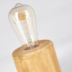 Luminaires Scandinaves-hofstein Argea Lampe de bureau, Lampe à poser Écru, Noir, 1 lumière