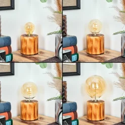 Luminaires Scandinaves-hofstein Argea Lampe de bureau, Lampe à poser Écru, Noir, 1 lumière