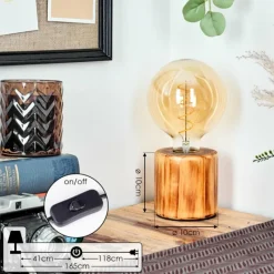 Luminaires Scandinaves-hofstein Argea Lampe de bureau, Lampe à poser Écru, Noir, 1 lumière