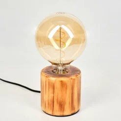 Luminaires Scandinaves-hofstein Argea Lampe de bureau, Lampe à poser Écru, Noir, 1 lumière