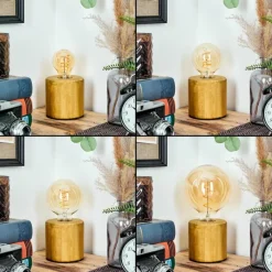 Luminaires Scandinaves-hofstein Argea Lampe de bureau, Lampe à poser Écru, Noir, 1 lumière