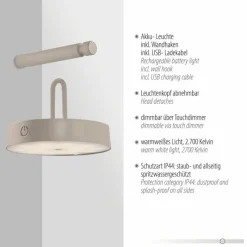 Luminaires Leuchten Direkt ARMA Suspension LED Gris, 1 lumière* Éclairage Led