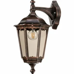 Luminaires LCD Arrach Applique murale Cuivre, Noir, 1 lumière