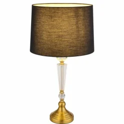 Lampes En Tissu-Luminaires Globo Lighting Arro Lampe à poser Laiton, 1 lumière