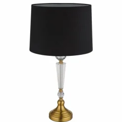 Lampes En Tissu-Luminaires Globo Lighting Arro Lampe à poser Laiton, 1 lumière