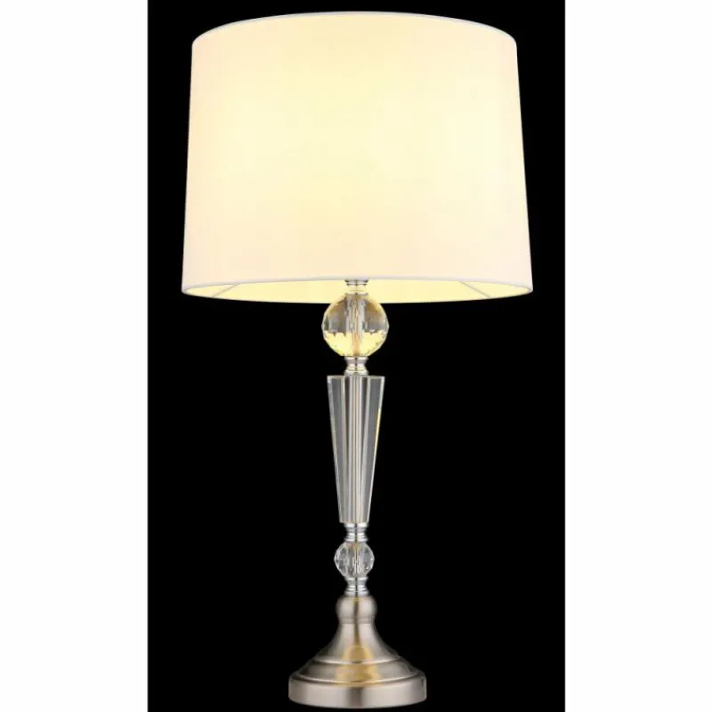 Lampes En Tissu-Luminaires Globo Lighting Arro Lampe à poser Nickel mat, 1 lumière