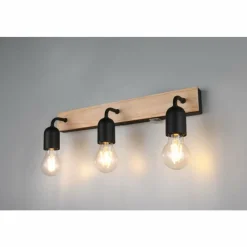 Lampes En Bois-Luminaires Trio Arturo Applique murale Bois clair, 3 lumières