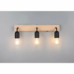 Lampes En Bois-Luminaires Trio Arturo Applique murale Bois clair, 3 lumières