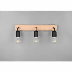 Lampes En Bois-Luminaires Trio Arturo Applique murale Bois clair, 3 lumières