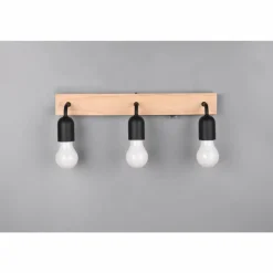 Lampes En Bois-Luminaires Trio Arturo Applique murale Bois clair, 3 lumières