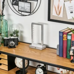 hofstein Arufe Lampe à poser LED Argenté, 1 lumière