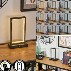 hofstein Arufe Lampe à poser LED Noir, 1 lumière