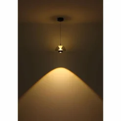 Suspension Verre Fumé-Luminaires Globo Lighting Arus Suspension LED Noir, 1 lumière