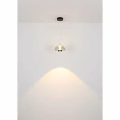 Suspension Verre Fumé-Luminaires Globo Lighting Arus Suspension LED Noir, 1 lumière