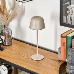 hofstein Asen Lampe de table d'extérieur, Lampe à poser LED Beige, 1 lumière