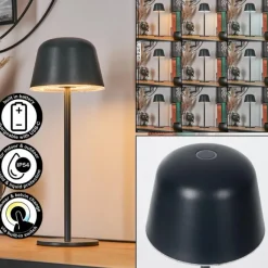 hofstein Asen Lampe de table d'extérieur, Lampe à poser LED Noir, 1 lumière