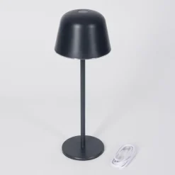 hofstein Asen Lampe de table d'extérieur, Lampe à poser LED Noir, 1 lumière