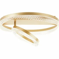 Lampes Dorées-Luminaires Brilliant Aurora Plafonnier LED Or, 1 lumière, Télécommandes