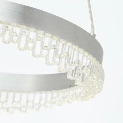 Lampes Industrielles-Luminaires Brilliant Aurora Suspension LED Argenté, 1 lumière, Télécommandes