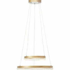 Lampes Dorées-Luminaires Brilliant Aurora Suspension LED Or, 1 lumière, Télécommandes
