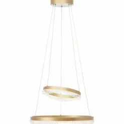 Lampes Dorées-Luminaires Brilliant Aurora Suspension LED Or, 1 lumière, Télécommandes