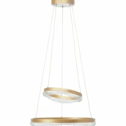Lampes Dorées-Luminaires Brilliant Aurora Suspension LED Or, 1 lumière, Télécommandes