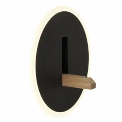 Lampes En Bois-Luminaires Globo Lighting Avery Applique murale LED Brun foncé, Noir, 1 lumière