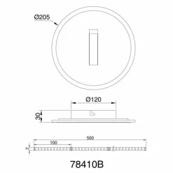 Lampes En Bois-Luminaires Globo Lighting Avery Applique murale LED Brun foncé, Noir, 1 lumière